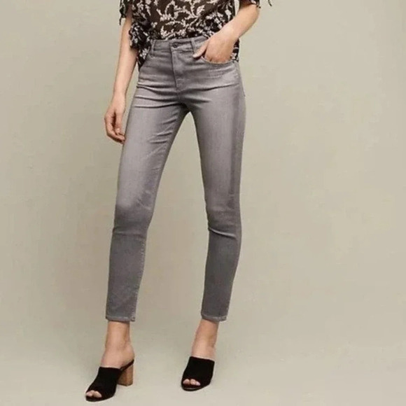 AG ADRIANO GOLDSCHMIED “Stevie” Ankle Gray Jeans Size 27 - Picture 1 of 9